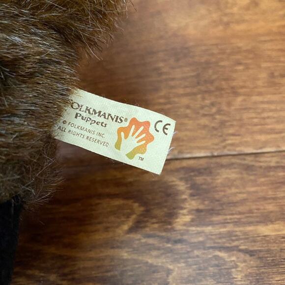 FOLKMANIS Mini Fox Finger Puppet Plush 5" Stuffed Animal Brown Black White - Picture 4 of 5